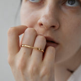 link double finger ring 002 gold