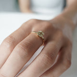 ＜一点限り＞Oil in Quartz ring K18 #14