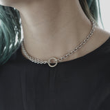 silver multi chain necklace