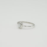 classic gem ring white shell