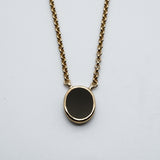 Onyx necklace gold