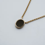 Onyx necklace gold