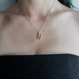 initial necklace gold